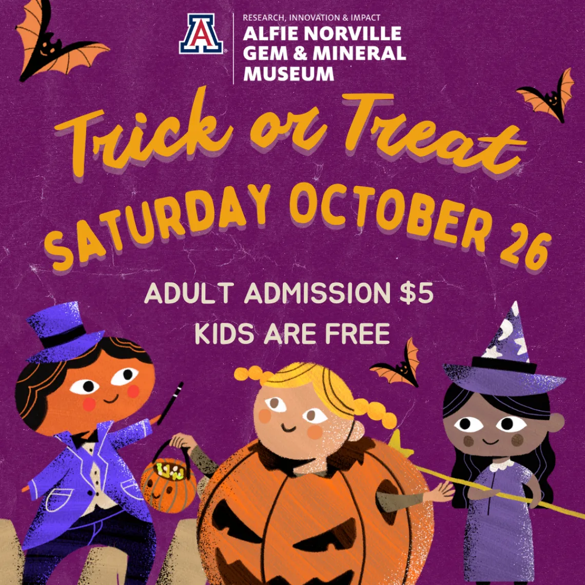 Trick or Treat Event October 26th, Adults are $5, Children are Free!