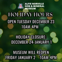 The museum will be closed December 24 - January 1. The museum will reopen on Friday January 2, 2026.